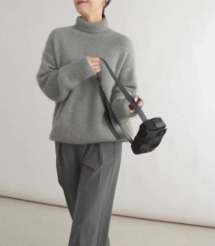 Kayla - High Collar Loose Knitted Sweater