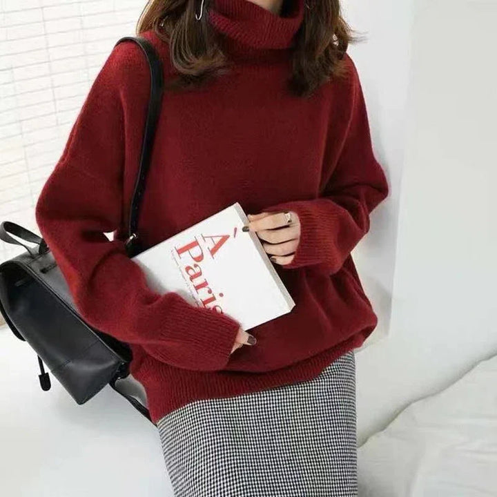 Kayla - High Collar Loose Knitted Sweater